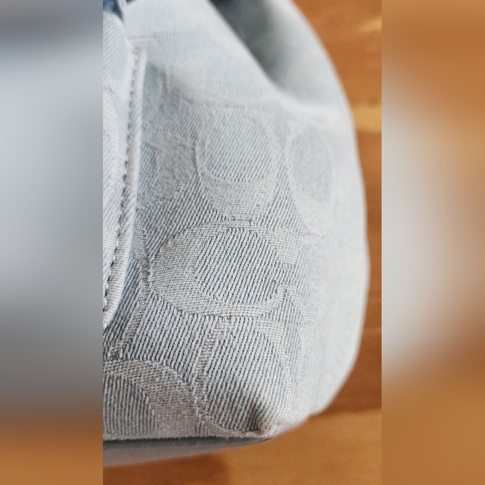 Coach Riya 21 Washed Denim Backpack - Picture 7 of 15